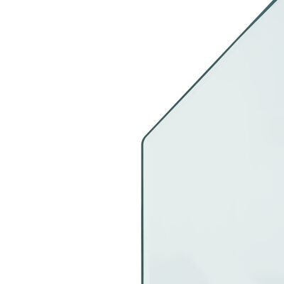 vidaXL Židinio stiklo plokštė, 80x50cm, šešiakampė