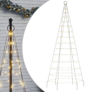 vidaXL LED Kalėdų eglutė 200LED &Scaron;iltai balta 180cm