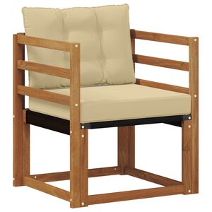 vidaXL Lauko sofa Kietasis akacijos medis ir Textilene Natūrali