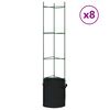 vidaXL Pomidorų narvai su augalų maišeliais, 8vnt., 154cm, plienas/PP