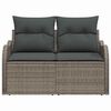 vidaXL Sodo sofa su pagalve Pilka 121 x 62 x 69cm poliratanas