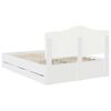 vidaXL Lovos rėmas su stalčių Balta 160 x 200 cm Inžinerinė mediena