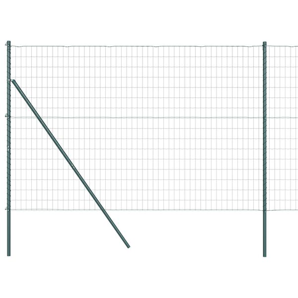 vidaXL Tvora su stulpais Žalia 1,6 x 10 m Plienas ir PVC