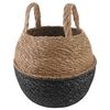 vidaXL Vazonas su rankenomis Juoda &Oslash; 22 x 20 cm 100% Jūros žolė