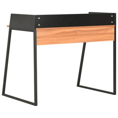 vidaXL Rašomasis stalas, juodos ir rudos spalvos, 90x60x88cm