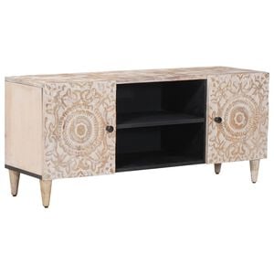 vidaXL Televizoriaus spintelė Balta 105 x 33,5 x 46 cm