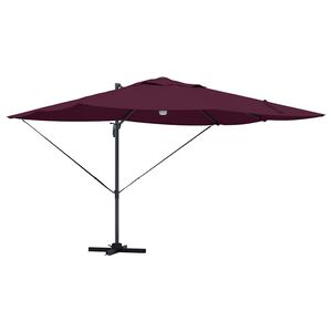 vidaXL Skėtis nuo saulės Bordo raudona 351 x 250 x 253 cm
