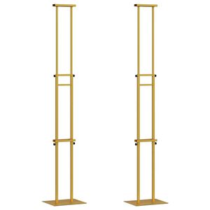 vidaXL Prekybos parodos stendai 2 vnt. Auksinė 30 x 23,5 x 210 cm