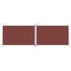 vidaXL I&scaron;traukiama &scaron;oninė pertvara, rudos spalvos, 220x600cm