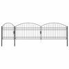 vidaXL Sodo tvorelės vartai su arkiniu vir&scaron;umi ASSEN 500 x 75 cm Pilka