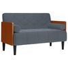vidaXL Dvivietė sofa su pagalvėlėmis, tamsiai pilka, 110 cm, aksomas