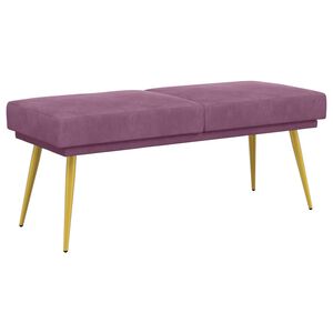 vidaXL Dviejų sluoksnių suolas Violetinė 120 x 45 x 46 cm Aksomas