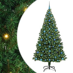 vidaXL Dirbtinė Kalėdų eglutė Žalia 210 cm PVC ir Plienas ir Plastikas