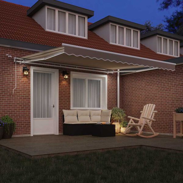 vidaXL I&scaron;traukiama markizė Smėlio 400 &times; 300 cm Poliesteris ir Metalas