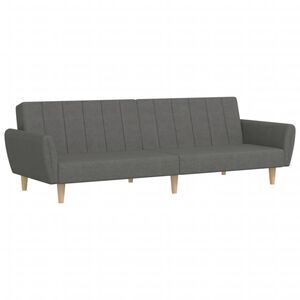 vidaXL Dvivietė sofa-lova, &scaron;viesiai pilkos spalvos, audinys