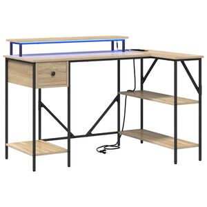 vidaXL Stalas Sonoma ąžuolas 120 x 79 x 86,5 cm Apdirbta mediena