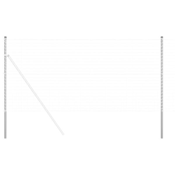 vidaXL Tvorelių stulpai 2 pcs Sidabro