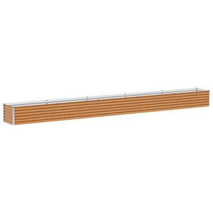 vidaXL Paauk&scaron;tinta sodo lova 485 x 50 x 36 cm Cinkuota plienas