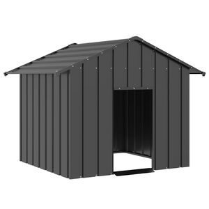 vidaXL &scaron;unų namelis su stogu 131x101x102 cm cinkuoto plieno