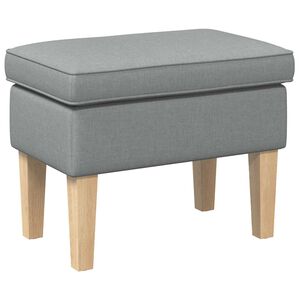 vidaXL Pėdų staliukas &Scaron;viesiai pilka 55 x 35 x 41 cm Audinys
