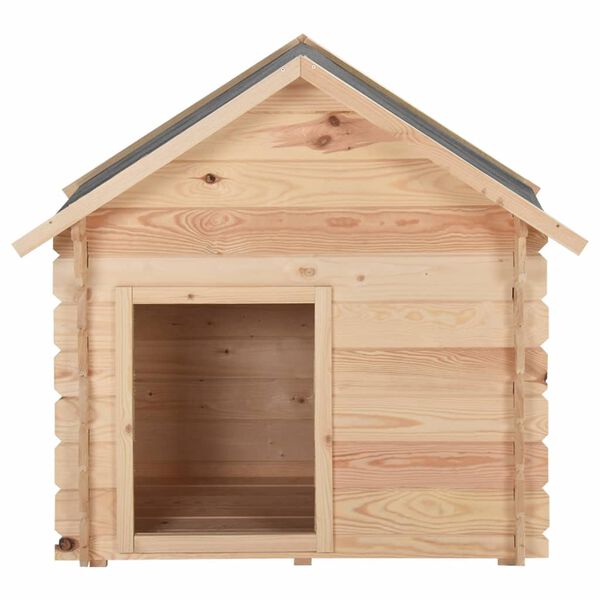 vidaXL &Scaron;uns būda, 95x75x100,6 cm, pu&scaron;ies medienos masyvas, 14mm