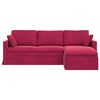 vidaXL Sofa Vyno raudona 198 x 134 x 80 cm Aksomas