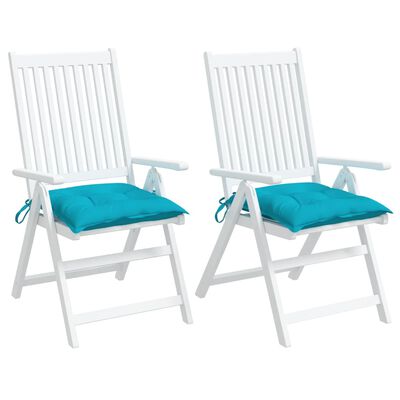 vidaXL Kėdės pagalvėlės, 2vnt., turkio spalvos, 40x40x7cm, audinys