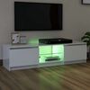 vidaXL TV spintelė su LED apšvietimu, balta, 140x40x36cm, blizgi