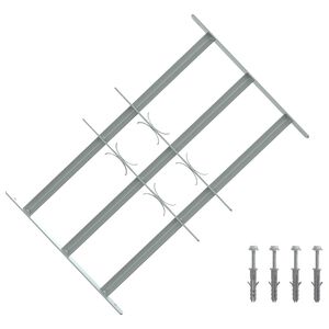 vidaXL Langų saugos grotelės su 3 skersinėmis 3 pcs 430-740 mm