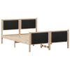 vidaXL Lovos rėmas Ruda ir juoda 140 x 190 cm Pu&scaron;ies masyvas