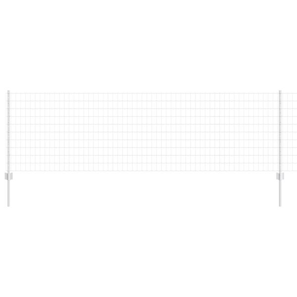 vidaXL Tvora su stulpais Sidabro 0,8 x 10 m Plienas