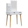vidaXL Tualetės rinkinys FAUSKE 3 vnt. Balta 76 x 50 x 143 cm