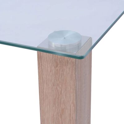vidaXL stiklinis valgomojo stalas, 120x60x75 cm
