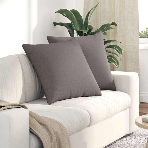 vidaXL Sofa Pagalvės 2 pcs Taupe 80 x 80 cm audinys
