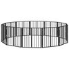 vidaXL &Scaron;unų vartai 12 vnt. Juoda 60 x 60 cm Galvanizuotas plienas