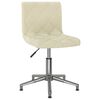 vidaXL Pasukamos valgomojo kėdės, 2vnt., kreminės spalvos, aksomas