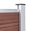 vidaXL Sodo tvora, rudos spalvos, 699x106cm, WPC (49072+3x49074)