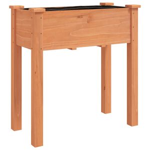 vidaXL Lovelis su įdėklu, rudas, 71x37x76cm, eglės medienos masyvas