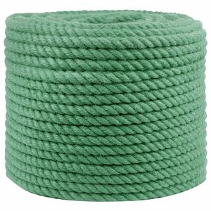 vidaXL Džiuto virvė 12 mm Žalia 100% Tossa jutas