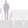 vidaXL Tvora su stulpais Pilka 0.8 x 50 m PVC dengtas plienas