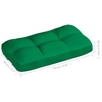 vidaXL Pagalvėlės sofai iš palečių, 7vnt., žalios spalvos