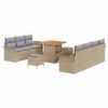vidaXL Sodo Sofų Rinkinys 10 vnt. 9-Vietų skaičius