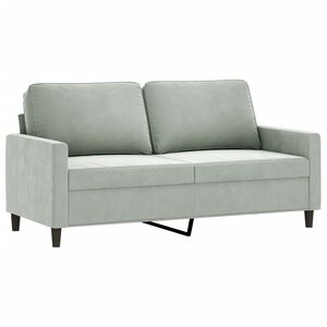 vidaXL Dvivietė sofa, &scaron;viesiai pilkos spalvos, 140cm, aksomas