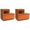 vidaXL &Scaron;alia lovos spintelė 2 pcs Va&scaron;ko ruda 60 x 34 x 51 cm