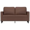 vidaXL Dvivietė sofa, rudos spalvos, 120cm, dirbtinė oda