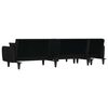 vidaXL L formos sofa-lova, juodos spalvos, 275x140x70cm, audinys
