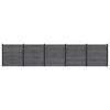vidaXL Tvoros rinkinys 5 vnt. 872 x 186 cm WPC ir aliuminis Pilka