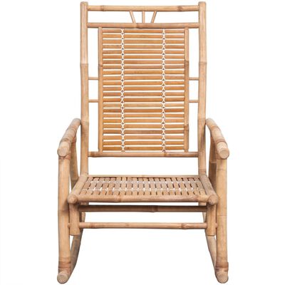 vidaXL Supama kėdė su pagalvėle, bambukas (41894+314236)