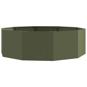 vidaXL Lovelis Alyvuogių žalia 120 x 120 x 35 cm Plienas