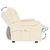 vidaXL Trivietis atlošiamas masažinis krėslas, kreminis, dirbtinė oda